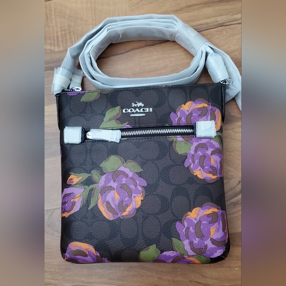NEW Mini Rowan File Bag In Signature Canvas With Rose Print - Picture 8 of 8